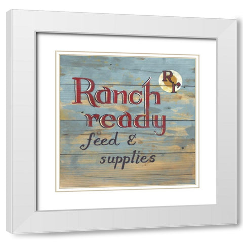 Ranch Ready White Modern Wood Framed Art Print with Double Matting by Fisk, Arnie