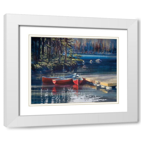 Threes Company White Modern Wood Framed Art Print with Double Matting by Holland, Kiff