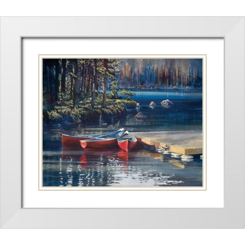 Threes Company White Modern Wood Framed Art Print with Double Matting by Holland, Kiff