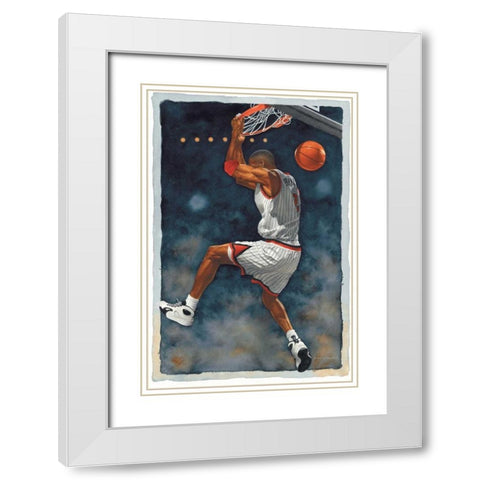 Reverse Jam White Modern Wood Framed Art Print with Double Matting by Green, Glen