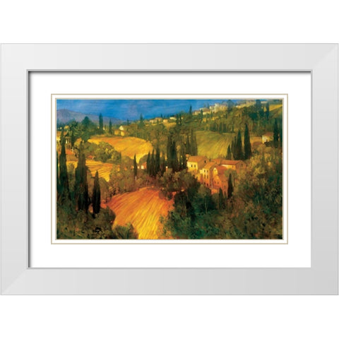 Hillsideide - Tuscany White Modern Wood Framed Art Print with Double Matting by Craig, Philip