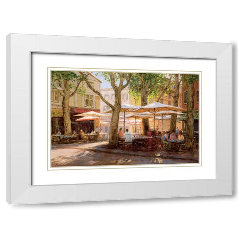 Summer - Provence White Modern Wood Framed Art Print with Double Matting by Bates, George