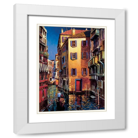 Venetian Light White Modern Wood Framed Art Print with Double Matting by OToole, Michael