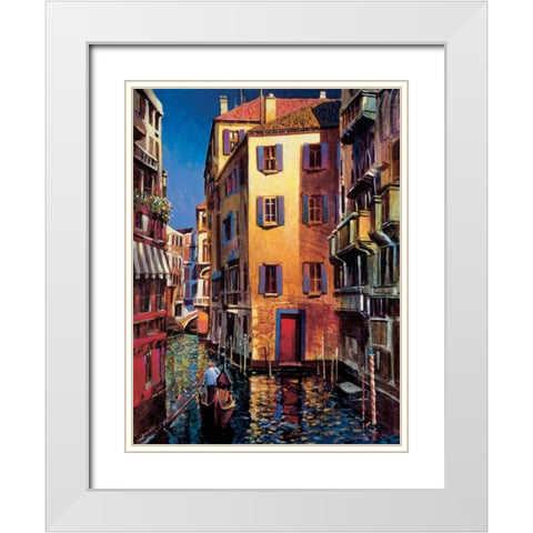 Venetian Light White Modern Wood Framed Art Print with Double Matting by OToole, Michael