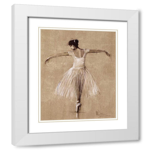 Bourees I White Modern Wood Framed Art Print with Double Matting by Dulon, Mary