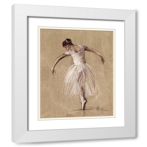 Bourees III White Modern Wood Framed Art Print with Double Matting by Dulon, Mary