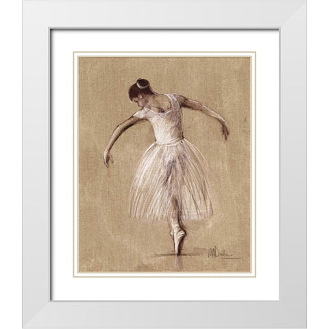 Bourees III White Modern Wood Framed Art Print with Double Matting by Dulon, Mary