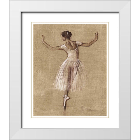 Bourees IV White Modern Wood Framed Art Print with Double Matting by Dulon, Mary