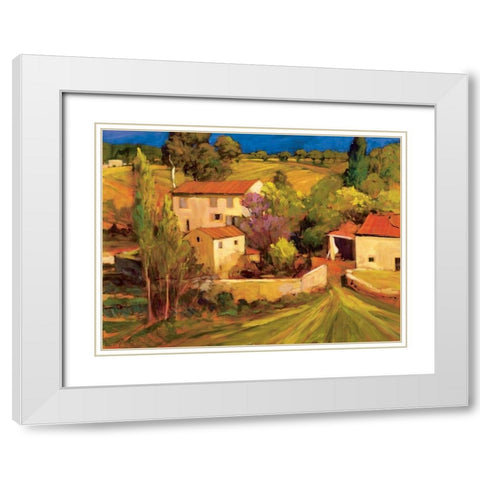 La Femme en Provence White Modern Wood Framed Art Print with Double Matting by Craig, Philip