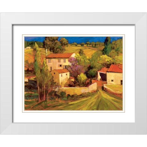 La Femme en Provence White Modern Wood Framed Art Print with Double Matting by Craig, Philip