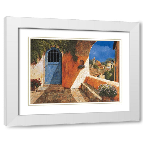 The French Door White Modern Wood Framed Art Print with Double Matting by Archambault, Gilles