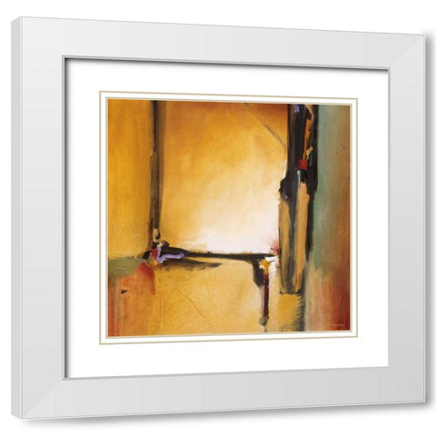 Contemplation White Modern Wood Framed Art Print with Double Matting by Li-Leger, Noah
