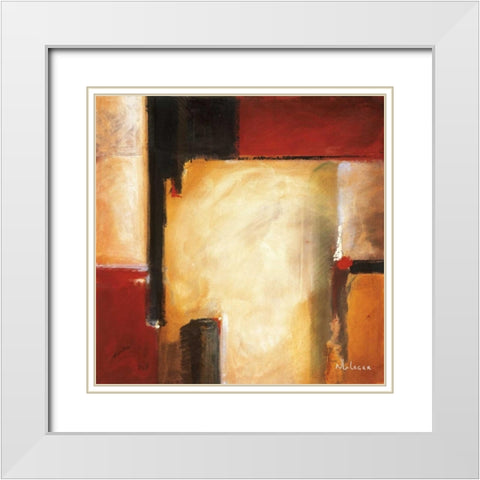 West White Modern Wood Framed Art Print with Double Matting by Li-Leger, Noah