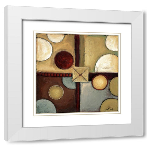 Groovin White Modern Wood Framed Art Print with Double Matting by Eve