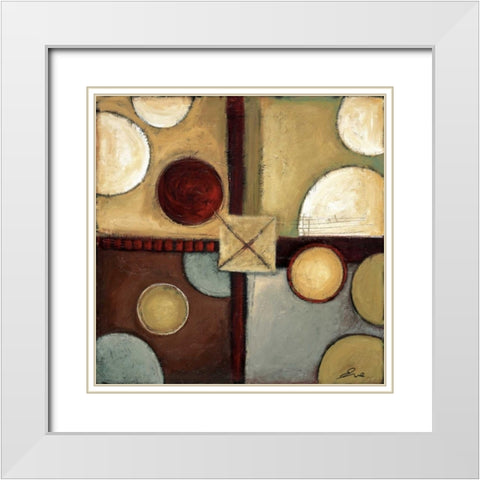 Groovin White Modern Wood Framed Art Print with Double Matting by Eve