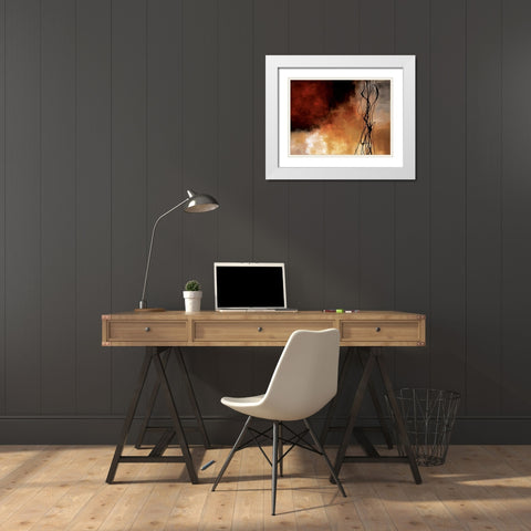 Autumn Song White Modern Wood Framed Art Print with Double Matting by Maitland, Laurie