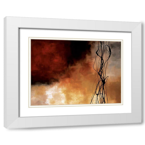 Autumn Song White Modern Wood Framed Art Print with Double Matting by Maitland, Laurie