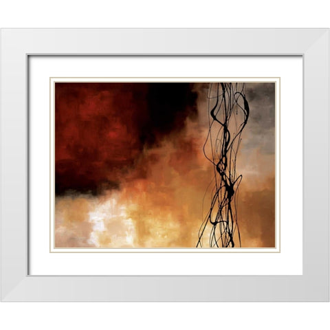 Autumn Song White Modern Wood Framed Art Print with Double Matting by Maitland, Laurie
