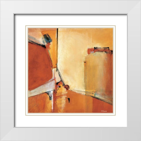 Arizona White Modern Wood Framed Art Print with Double Matting by Li-Leger, Noah