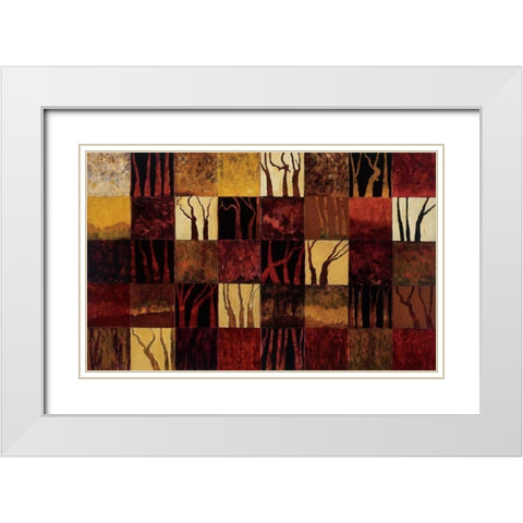 Dark Trees White Modern Wood Framed Art Print with Double Matting by Altschuler, Gail