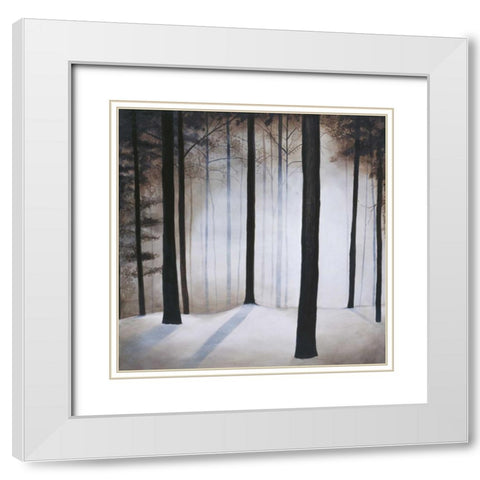 Winter Solace White Modern Wood Framed Art Print with Double Matting by St.Germain, Patrick