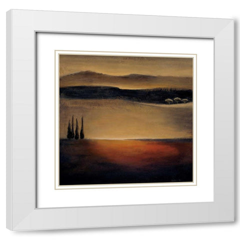 Puesta Del Sol White Modern Wood Framed Art Print with Double Matting by Salemink-Roos, Ursula