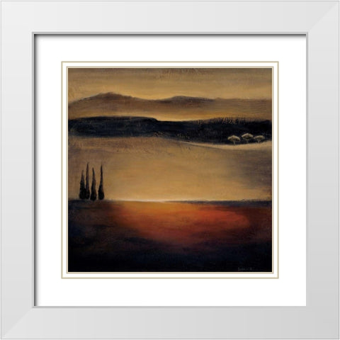 Puesta Del Sol White Modern Wood Framed Art Print with Double Matting by Salemink-Roos, Ursula
