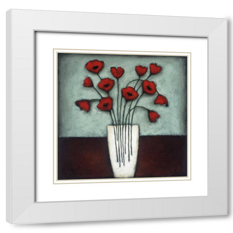 Incandescence White Modern Wood Framed Art Print with Double Matting by Eve