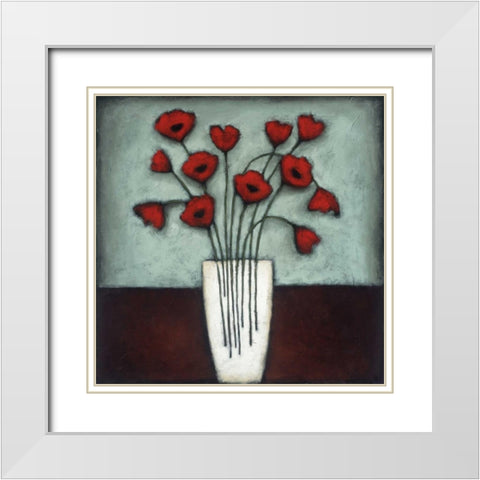 Incandescence White Modern Wood Framed Art Print with Double Matting by Eve