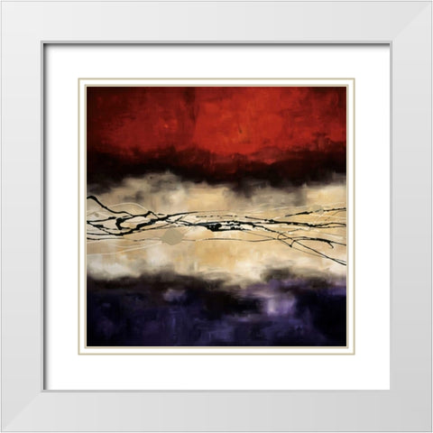 Harmony in Red and Violet White Modern Wood Framed Art Print with Double Matting by Maitland, Laurie