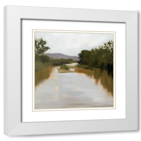 River Journey White Modern Wood Framed Art Print with Double Matting by Lightell, Megan