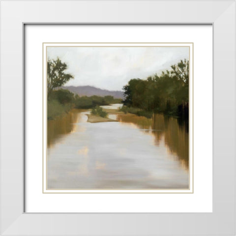 River Journey White Modern Wood Framed Art Print with Double Matting by Lightell, Megan
