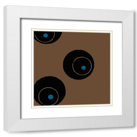 Circular Motion White Modern Wood Framed Art Print with Double Matting by Barnes, Natasha