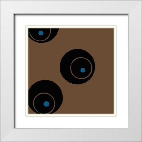 Circular Motion White Modern Wood Framed Art Print with Double Matting by Barnes, Natasha