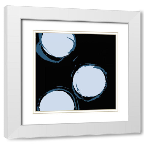 Circular Motion White Modern Wood Framed Art Print with Double Matting by Barnes, Natasha