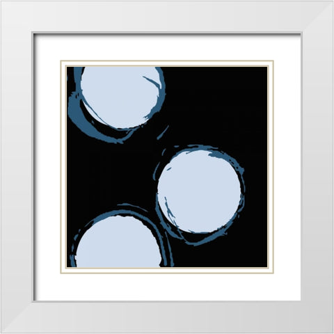 Circular Motion White Modern Wood Framed Art Print with Double Matting by Barnes, Natasha