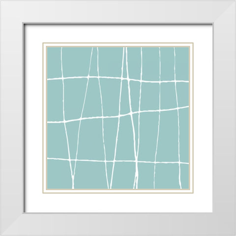 Circular Motion White Modern Wood Framed Art Print with Double Matting by Barnes, Natasha