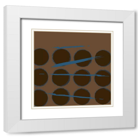 Circular Motion White Modern Wood Framed Art Print with Double Matting by Barnes, Natasha
