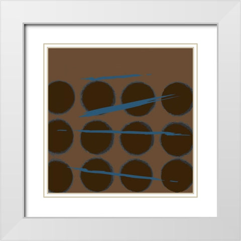 Circular Motion White Modern Wood Framed Art Print with Double Matting by Barnes, Natasha