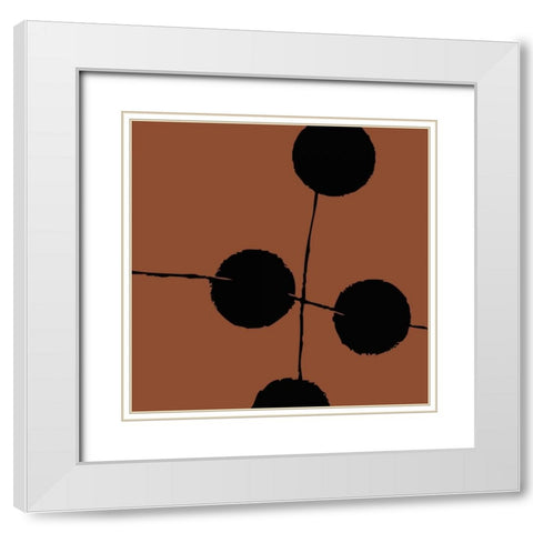 Circular Motion White Modern Wood Framed Art Print with Double Matting by Barnes, Natasha