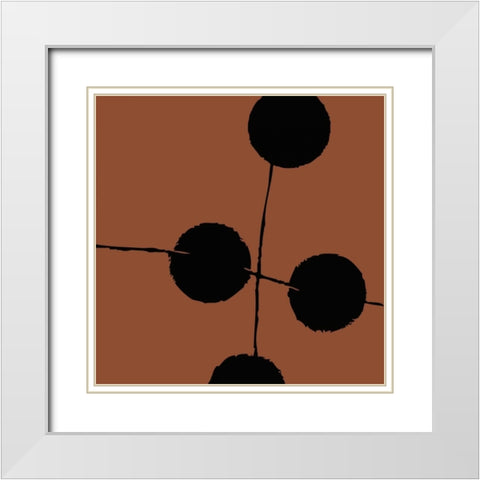 Circular Motion White Modern Wood Framed Art Print with Double Matting by Barnes, Natasha