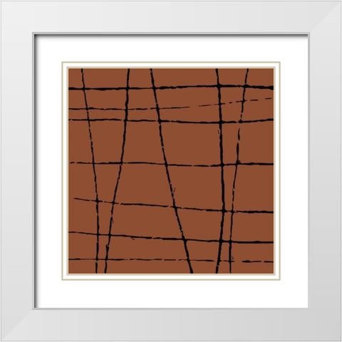 Circular Motion White Modern Wood Framed Art Print with Double Matting by Barnes, Natasha