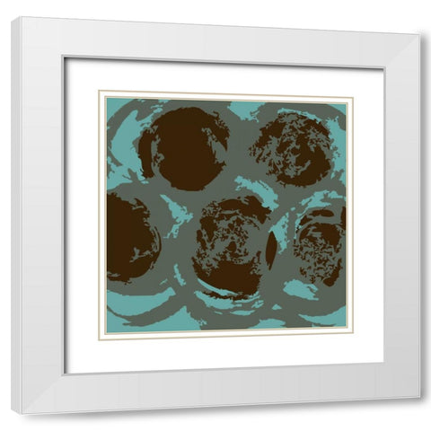 Circular Motion White Modern Wood Framed Art Print with Double Matting by Barnes, Natasha