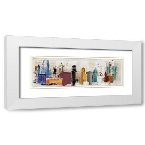 Urban Design White Modern Wood Framed Art Print with Double Matting by NOAH