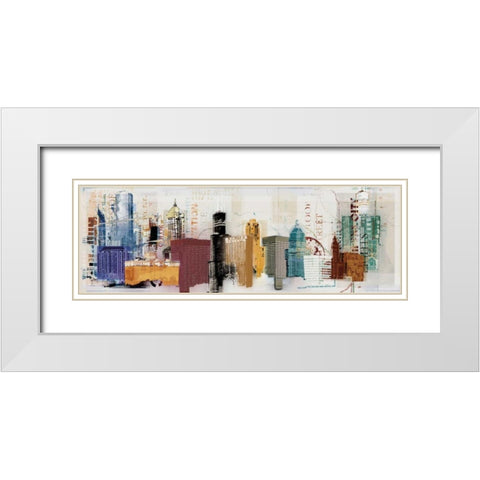Urban Design White Modern Wood Framed Art Print with Double Matting by NOAH
