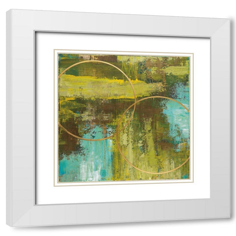 Aller Chartreuse White Modern Wood Framed Art Print with Double Matting by St.Germain, Patrick
