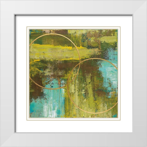 Aller Chartreuse White Modern Wood Framed Art Print with Double Matting by St.Germain, Patrick