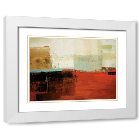 Umber Tones White Modern Wood Framed Art Print with Double Matting by Colbert , Peter