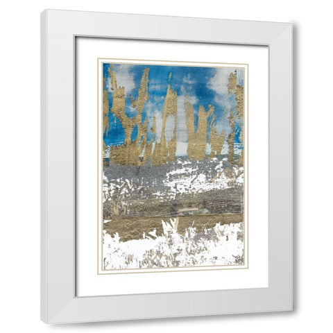 Gold Touch II White Modern Wood Framed Art Print with Double Matting by Bernsen, Leslie