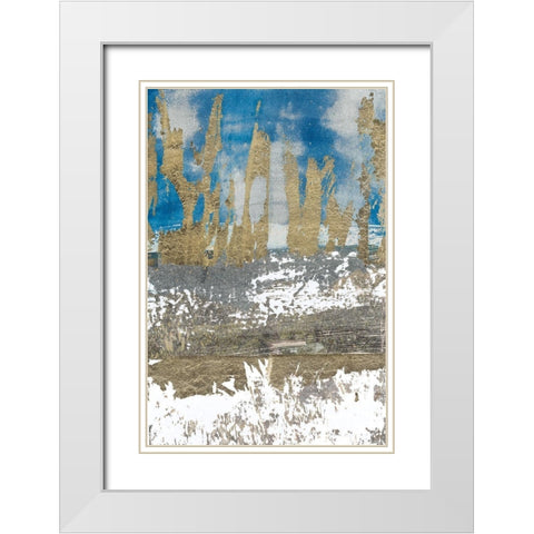 Gold Touch II White Modern Wood Framed Art Print with Double Matting by Bernsen, Leslie